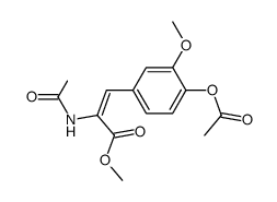 methyl 2-acetamido-3-(4-acetoxy-3-methoxyphenyl)acrylate结构式