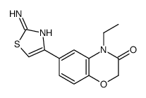 6-(2-amino-1,3-thiazol-4-yl)-4-ethyl-1,4-benzoxazin-3-one结构式