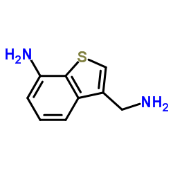3-(Aminomethyl)-1-benzothiophen-7-amine Structure