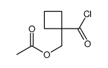 Cyclobutanecarbonyl chloride, 1-[(acetyloxy)methyl]- (9CI) structure