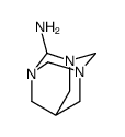 1,3,5-Triazatricyclo[3.3.1.13,7]decan-2-amine(9CI)结构式