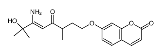 7-(((E)-6-amino-7-hydroxy-3,7-dimethyl-4-oxo-5-octenyl)oxy)-2H-1-benzopyran-2-one结构式