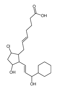 9-chloro-15-cyclohexyl-11,15-dihydroxypentanor-5,13-prostadienoic acid结构式