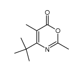 2,5-dimehyl-4-t-butyl-1,3-oxazin-6-one Structure