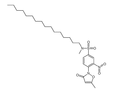 N-Hexadecyl-N-methyl-4-[5-methyl-3-oxo-2(3H)-isoxazolyl]-3-nitrobenzenesulfonamide structure