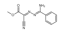 (α-amino-benzylidenehydrazono)-cyano-acetic acid methyl ester结构式