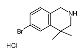 6-bromo-4,4-dimethyl-1,2,3,4-tetrahydroisoquinoline hydrochloride Structure
