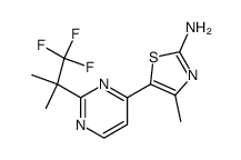 4-methyl-5-[2-(2,2,2-trifluoro-1,1-dimethyl-ethyl)-pyrimidin-4-yl]-thiazol-2-ylamine结构式