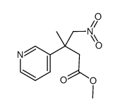 methyl 3-methyl-4-nitro-3-pyridin-3-ylbutanoate Structure