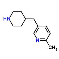 2-Methyl-5-(4-piperidinylmethyl)pyridine结构式
