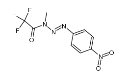 2,2,2-trifluoro-1-(1-methyl-3-(4-nitrophenyl)triaz-2-en-1-yl)ethanone Structure