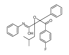 3-(4-fluorobenzoyl)-2-(2-methylpropyl)-N,3-diphenyloxirane-2-carboxamide结构式