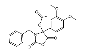 4-acetoxy-3-benzyl-4-(3',4'-dimethoxyphenyl)oxazolidine-2,5-dione结构式