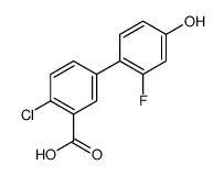 2-chloro-5-(2-fluoro-4-hydroxyphenyl)benzoic acid Structure