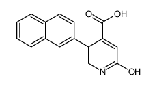 5-naphthalen-2-yl-2-oxo-1H-pyridine-4-carboxylic acid结构式