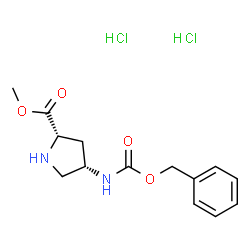 (2S,4S)-Methyl 4-(((benzyloxy)carbonyl)aMino)pyrrolidine-2-carboxylate dihydrochloride Structure