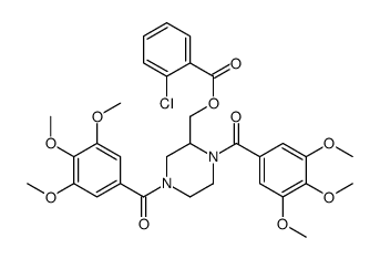 [1,4-bis(3,4,5-trimethoxybenzoyl)piperazin-2-yl]methyl 2-chlorobenzoate结构式