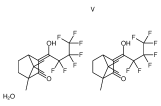 heptafluoropropylhydroxymethylene-camphorato oxovanadium structure