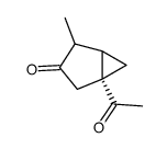 Bicyclo[3.1.0]hexan-3-one, 1-acetyl-4-methyl-, [1R-(1alpha,4alpha,5alpha)]- (9CI) Structure