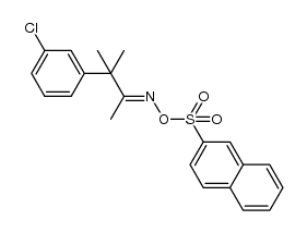 3-(3-chlorophenyl)-3-methylbutan-2-one O-naphthalen-2-ylsulfonyl oxime Structure