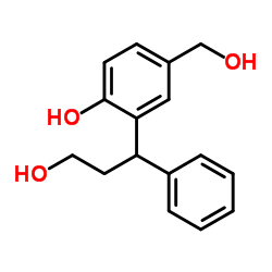 2-(3-羟基-1-苯基丙基)-4-(羟甲基)苯酚结构式