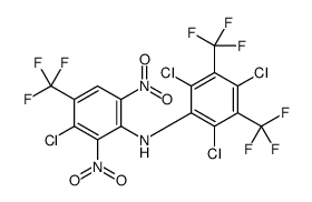 2,4,6-trichloro-N-[3-chloro-2,6-dinitro-4-(trifluoromethyl)phenyl]-3,5-bis(trifluoromethyl)aniline结构式