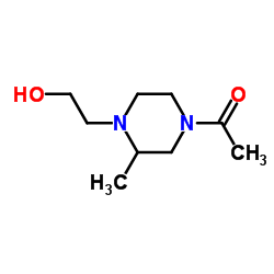 1-[4-(2-Hydroxyethyl)-3-methyl-1-piperazinyl]ethanone结构式