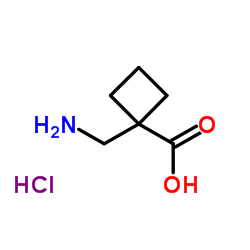 1-(aminomethyl)cyclobutane-1-carboxylic acid hydrochloride structure