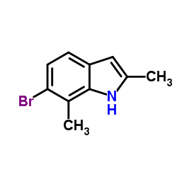 6-Bromo-2,7-dimethyl-1H-indole结构式