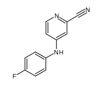 4-((4-fluorophenyl)amino)picolinonitrile结构式