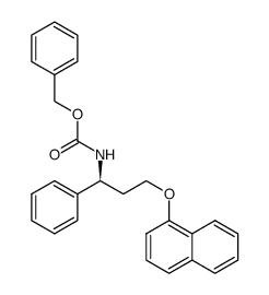 (S)-benzyl 3-(naphthalen-1-yloxy)-1-phenylpropylcarbamate结构式