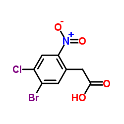 (5-Bromo-4-chloro-2-nitrophenyl)acetic acid Structure