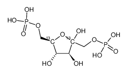 (2,5-13C2)-D-Fructose 1,6-bisphosphate Structure