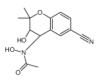 N-[(3R,4S)-6-cyano-3-hydroxy-2,2-dimethyl-3,4-dihydrochromen-4-yl]-N-hydroxyacetamide结构式