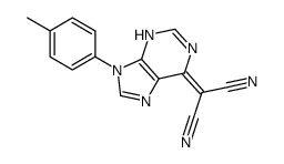 2-[9-(4-methylphenyl)-1H-purin-6-ylidene]propanedinitrile Structure