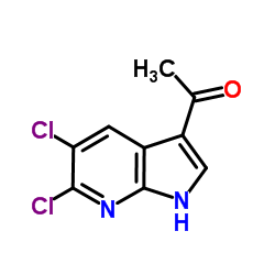 1-(5,6-Dichloro-1H-pyrrolo[2,3-b]pyridin-3-yl)ethanone结构式