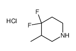 4,4-difluoro-3-methylpiperidine hydrochloride structure