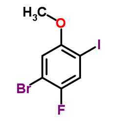 1-Bromo-2-fluoro-4-iodo-5-methoxybenzene structure