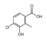 4-chloro-3-hydroxy-2-methylbenzoic acid结构式