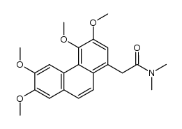 N,N-dimethyl-3,4,6,7-tetramethoxy-1-phenanthrenylacetamide Structure