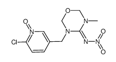 N-oxide-3-((6-chloropyridin-3-yl)methyl)-5-methyl-N-nitro-1,3,5-oxadiazinan-4-imine结构式