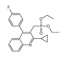 Diethyl {[2-cyclopropyl-4-(4-fluorophenyl)-3-quinolinyl]methyl}ph osphonate Structure