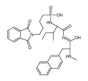 N-(((phthalimidyl)butyl)phospho)isoleucyl-beta-naphthylalanine methylamide Structure