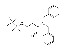 (S)-2-(N,N-dibenzylamino)-4-<(tert-butyldimethylsilyl)oxy>butanal结构式