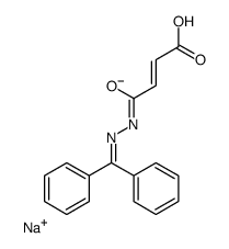 sodium,(Z)-4-(2-benzhydrylidenehydrazinyl)-4-oxobut-2-enoate结构式