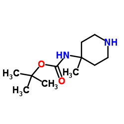 tert-Butyl (4-methylpiperidin-4-yl)carbamate structure