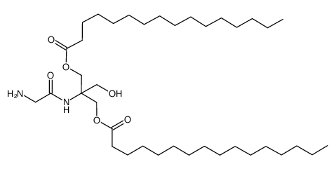 N-[1-hydroxymethyl-2-[(1-oxohexadecyl)oxy]-1-[(1-oxohexadecyl)oxymethyl]ethyl]glycinamide Structure