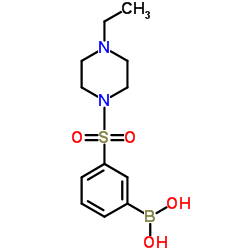 (3-((4-乙基哌嗪-1-基)磺酰)苯基)硼酸结构式