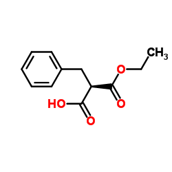 Propanedioic acid, (phenylmethyl)-, monoethyl ester, (R)- (9CI)结构式