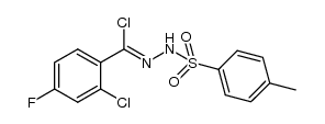 {[chloro(2-chloro-4-fluorophenyl)methylene]hydrazide}-4-methylbenzenesulfonic acid结构式